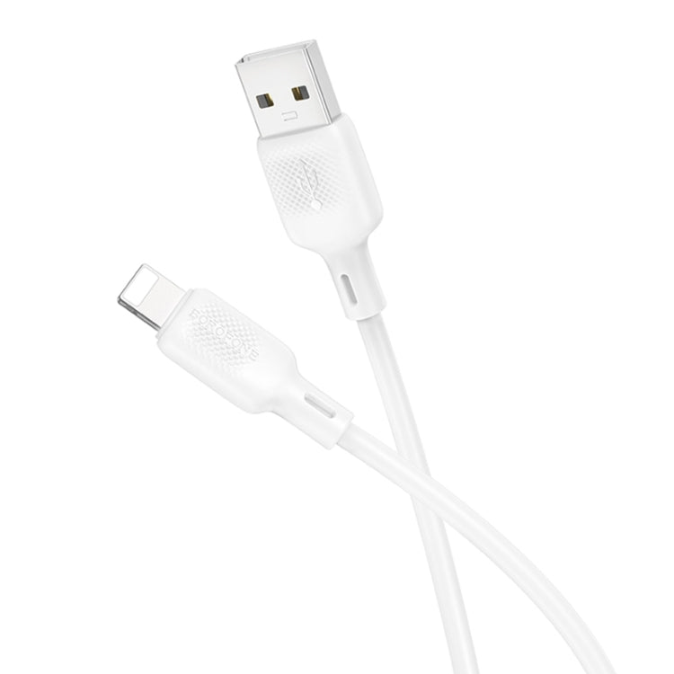 BOROFONE BX113 2.4A USB to 8 Pin Silicone Charging Data Cable, Length:1m