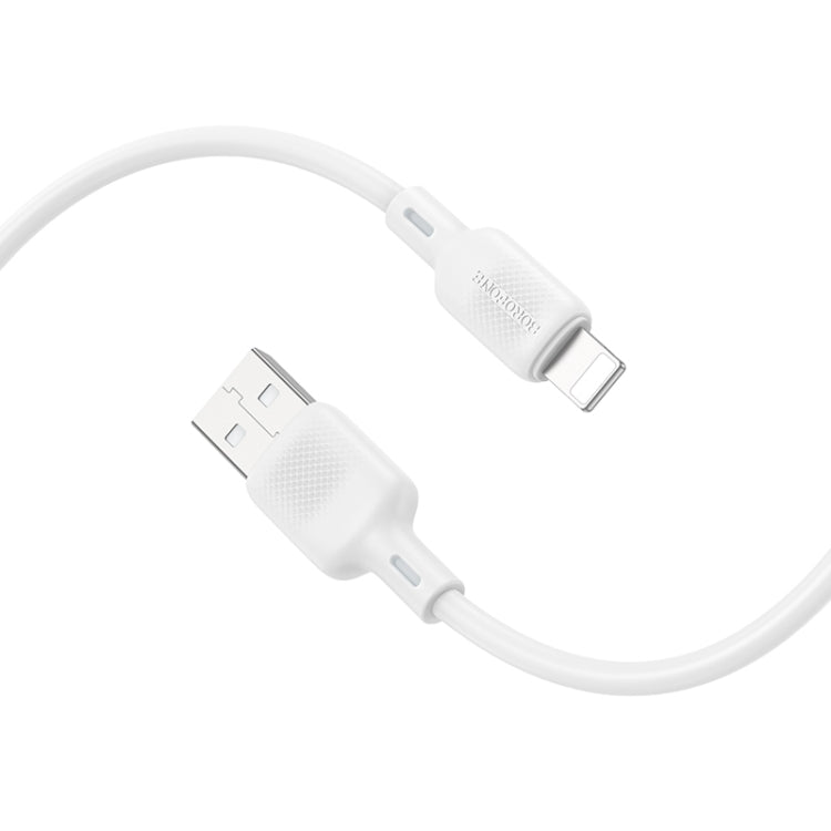 BOROFONE BX113 2.4A USB to 8 Pin Silicone Charging Data Cable, Length:1m