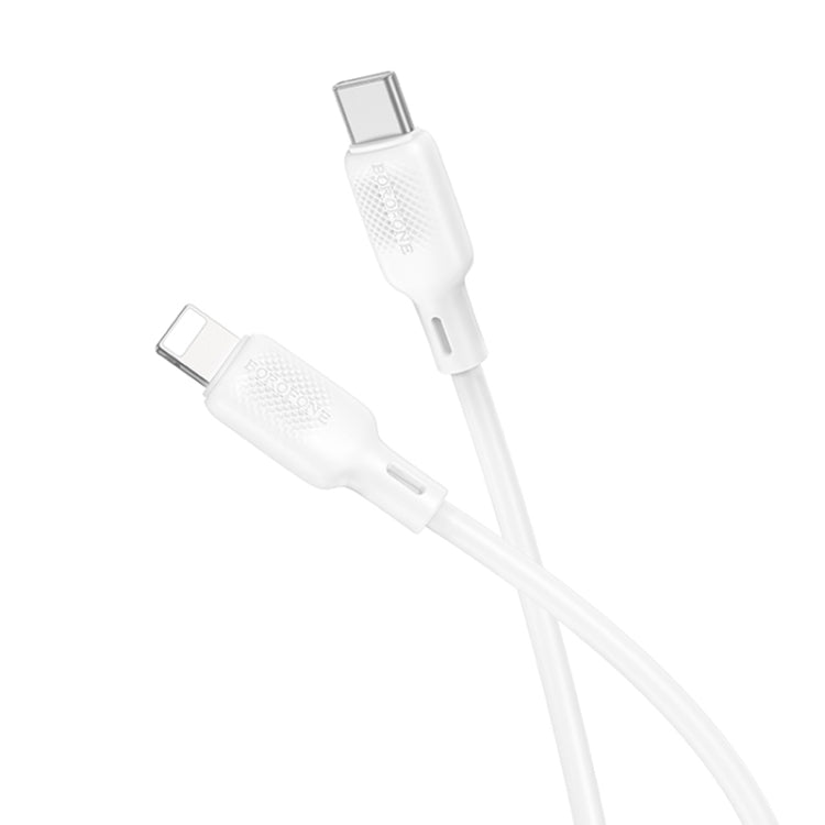 BOROFONE BX113 PD 27W USB-C / Type-C to 8 Pin Silicone Charging Data Cable, Length:1m