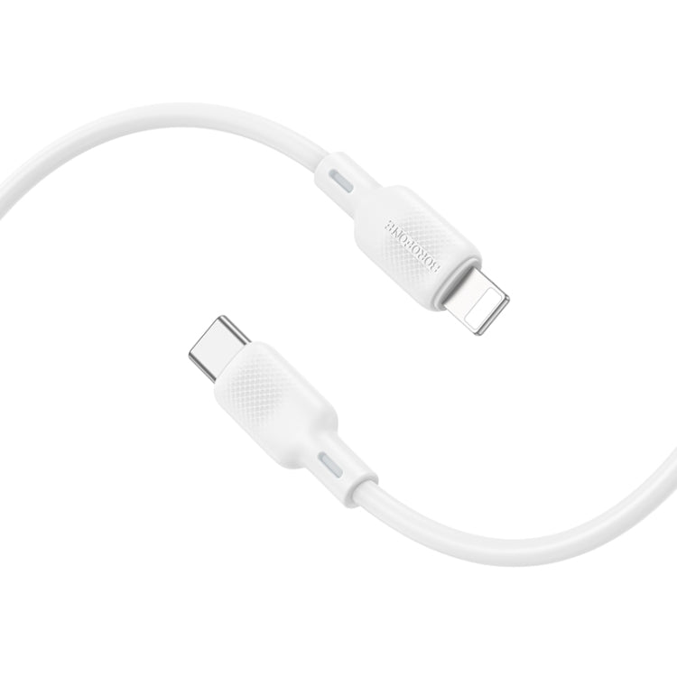 BOROFONE BX113 PD 27W USB-C / Type-C to 8 Pin Silicone Charging Data Cable, Length:1m