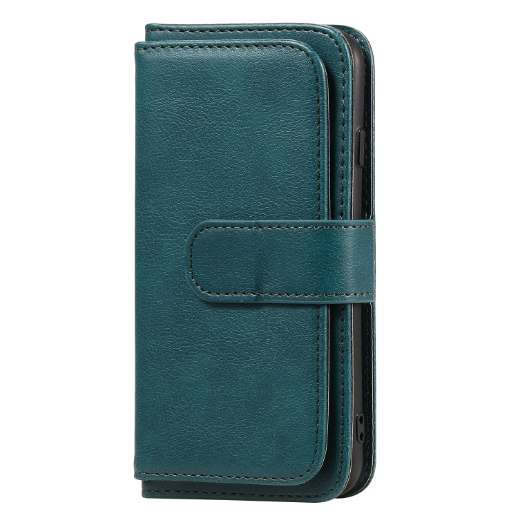For iPhone 8 & 7 Multifunctional Magnetic Copper Buckle Horizontal Flip Solid Color Leather Case with 10 Card Slots & Wallet & Holder & Photo Frame