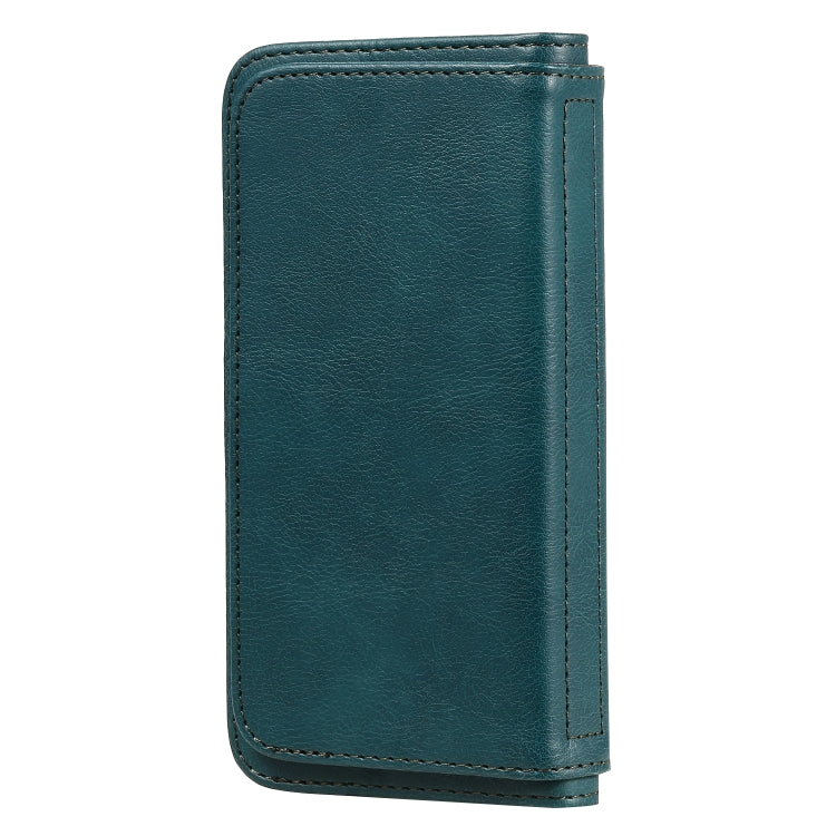 For iPhone 8 & 7 Multifunctional Magnetic Copper Buckle Horizontal Flip Solid Color Leather Case with 10 Card Slots & Wallet & Holder & Photo Frame
