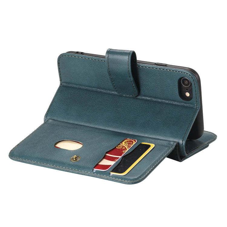 For iPhone 8 & 7 Multifunctional Magnetic Copper Buckle Horizontal Flip Solid Color Leather Case with 10 Card Slots & Wallet & Holder & Photo Frame
