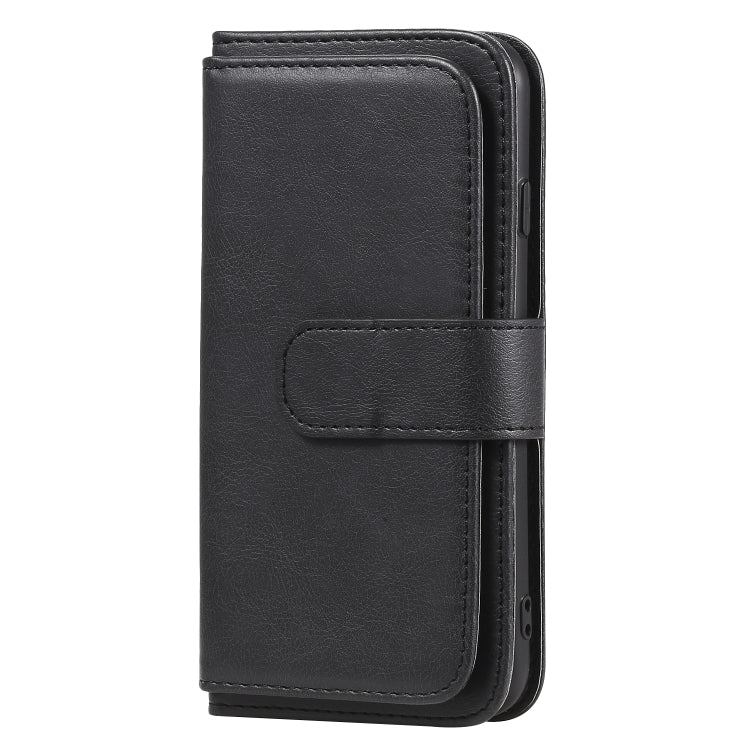 For iPhone 8 & 7 Multifunctional Magnetic Copper Buckle Horizontal Flip Solid Color Leather Case with 10 Card Slots & Wallet & Holder & Photo Frame
