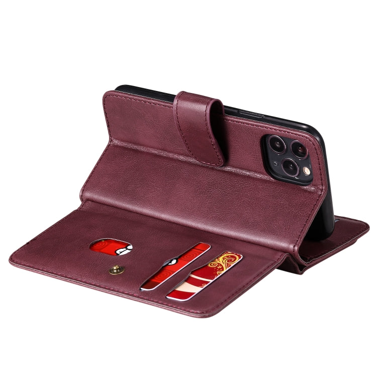 For iPhone 11 Pro Multifunctional Magnetic Copper Buckle Horizontal Flip Solid Color Leather Case with 10 Card Slots & Wallet & Holder & Photo Frame