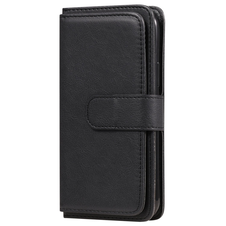 For iPhone 11 Pro Multifunctional Magnetic Copper Buckle Horizontal Flip Solid Color Leather Case with 10 Card Slots & Wallet & Holder & Photo Frame