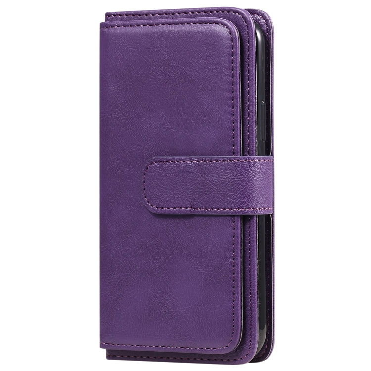 For iPhone 11 Pro Multifunctional Magnetic Copper Buckle Horizontal Flip Solid Color Leather Case with 10 Card Slots & Wallet & Holder & Photo Frame