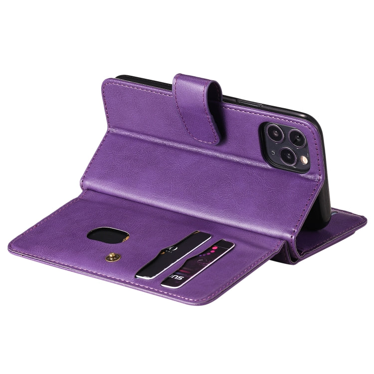 For iPhone 11 Pro Multifunctional Magnetic Copper Buckle Horizontal Flip Solid Color Leather Case with 10 Card Slots & Wallet & Holder & Photo Frame