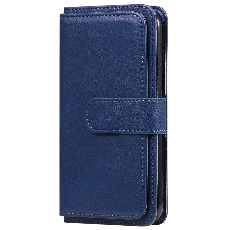 For iPhone 11 Pro Multifunctional Magnetic Copper Buckle Horizontal Flip Solid Color Leather Case with 10 Card Slots & Wallet & Holder & Photo Frame