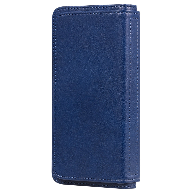 For iPhone 11 Pro Multifunctional Magnetic Copper Buckle Horizontal Flip Solid Color Leather Case with 10 Card Slots & Wallet & Holder & Photo Frame