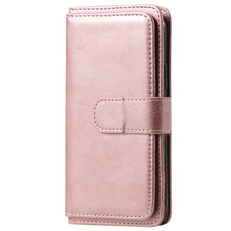 For iPhone 11 Pro Multifunctional Magnetic Copper Buckle Horizontal Flip Solid Color Leather Case with 10 Card Slots & Wallet & Holder & Photo Frame