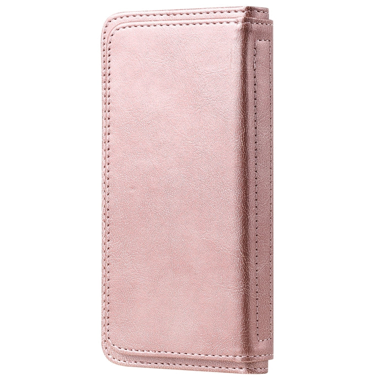 For iPhone 11 Pro Multifunctional Magnetic Copper Buckle Horizontal Flip Solid Color Leather Case with 10 Card Slots & Wallet & Holder & Photo Frame