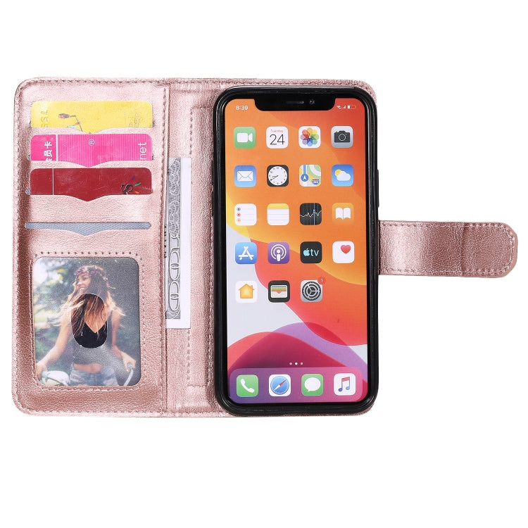 For iPhone 11 Pro Multifunctional Magnetic Copper Buckle Horizontal Flip Solid Color Leather Case with 10 Card Slots & Wallet & Holder & Photo Frame