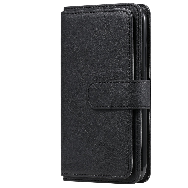 For iPhone 11 Multifunctional Magnetic Copper Buckle Horizontal Flip Solid Color Leather Case with 10 Card Slots & Wallet & Holder & Photo Frame