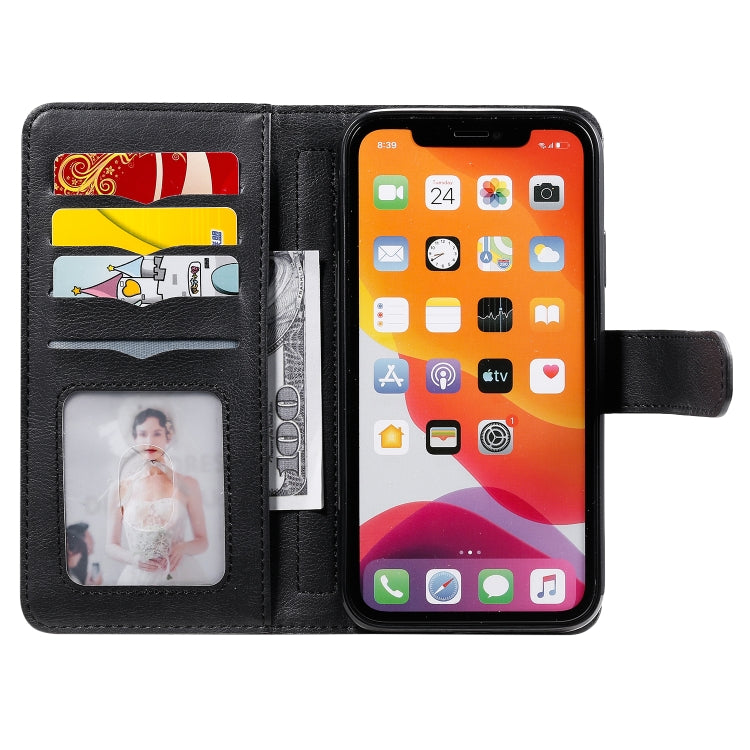 For iPhone 11 Multifunctional Magnetic Copper Buckle Horizontal Flip Solid Color Leather Case with 10 Card Slots & Wallet & Holder & Photo Frame