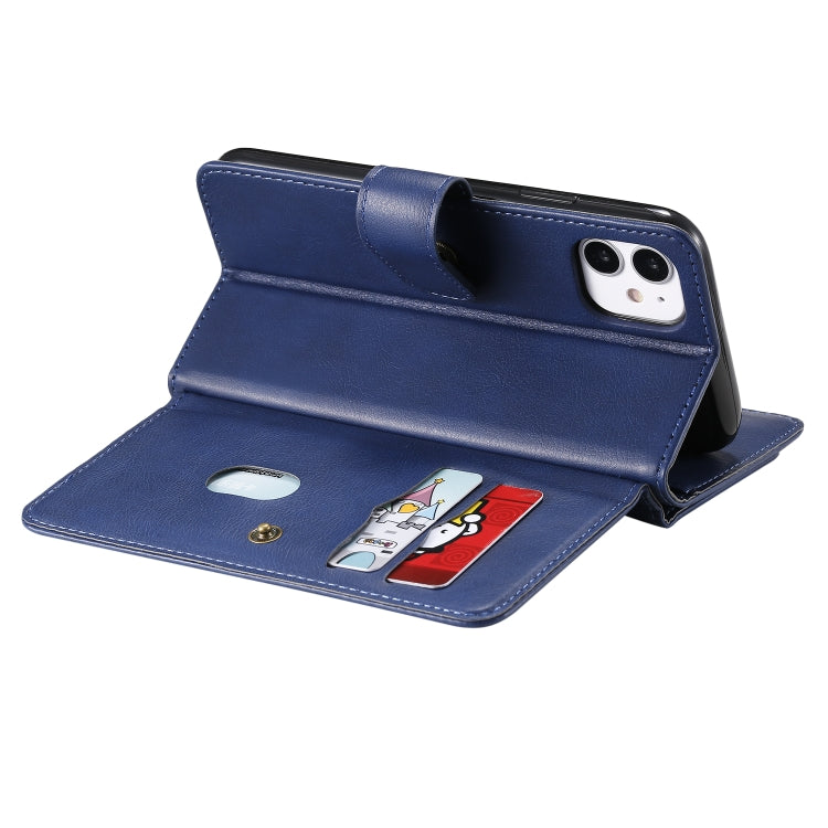 For iPhone 11 Multifunctional Magnetic Copper Buckle Horizontal Flip Solid Color Leather Case with 10 Card Slots & Wallet & Holder & Photo Frame