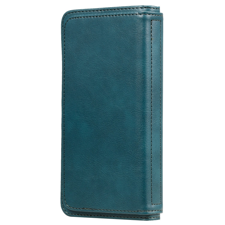 For iPhone 11 Pro Max Multifunctional Magnetic Copper Buckle Horizontal Flip Solid Color Leather Case with 10 Card Slots & Wallet & Holder & Photo Frame