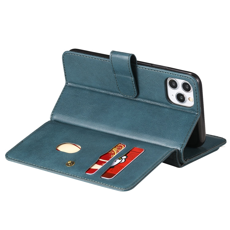 For iPhone 11 Pro Max Multifunctional Magnetic Copper Buckle Horizontal Flip Solid Color Leather Case with 10 Card Slots & Wallet & Holder & Photo Frame