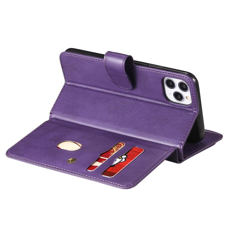 For iPhone 11 Pro Max Multifunctional Magnetic Copper Buckle Horizontal Flip Solid Color Leather Case with 10 Card Slots & Wallet & Holder & Photo Frame