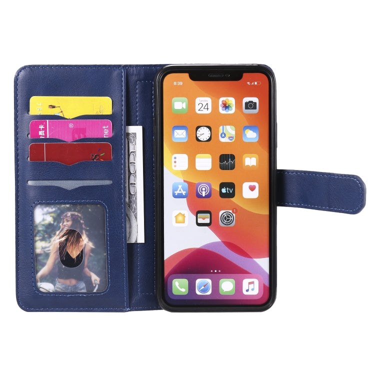 For iPhone 11 Pro Max Multifunctional Magnetic Copper Buckle Horizontal Flip Solid Color Leather Case with 10 Card Slots & Wallet & Holder & Photo Frame
