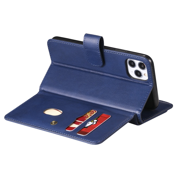 For iPhone 11 Pro Max Multifunctional Magnetic Copper Buckle Horizontal Flip Solid Color Leather Case with 10 Card Slots & Wallet & Holder & Photo Frame
