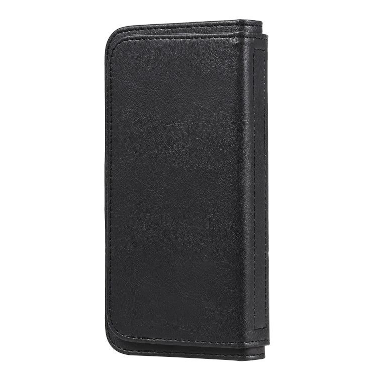 For iPhone 12 mini Multifunctional Magnetic Copper Buckle Horizontal Flip Solid Color Leather Case with 10 Card Slots & Wallet & Holder & Photo Frame