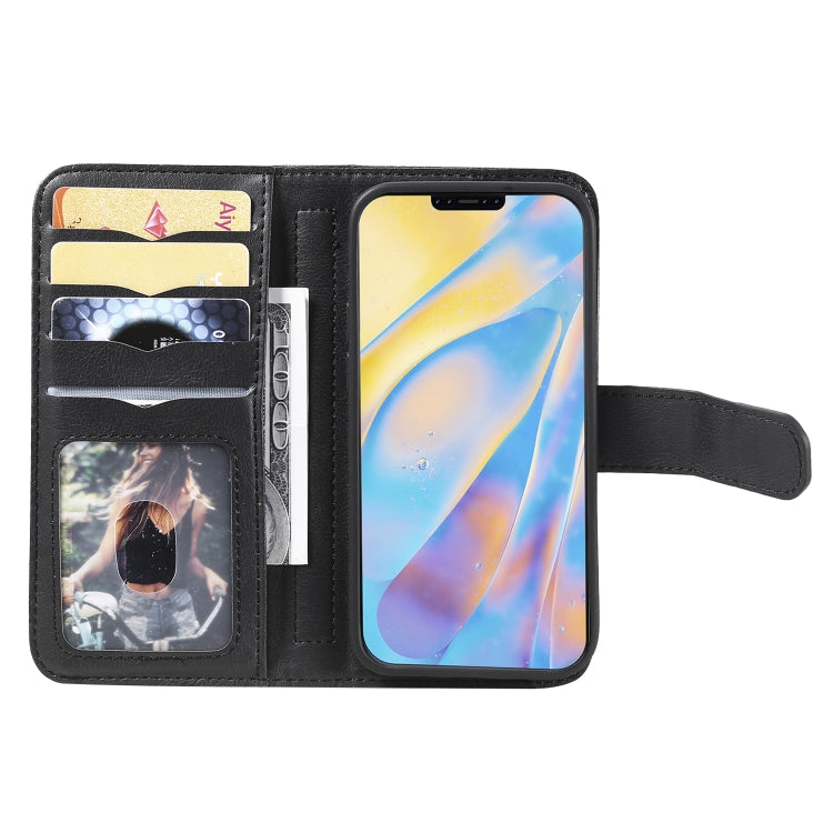 For iPhone 12 mini Multifunctional Magnetic Copper Buckle Horizontal Flip Solid Color Leather Case with 10 Card Slots & Wallet & Holder & Photo Frame