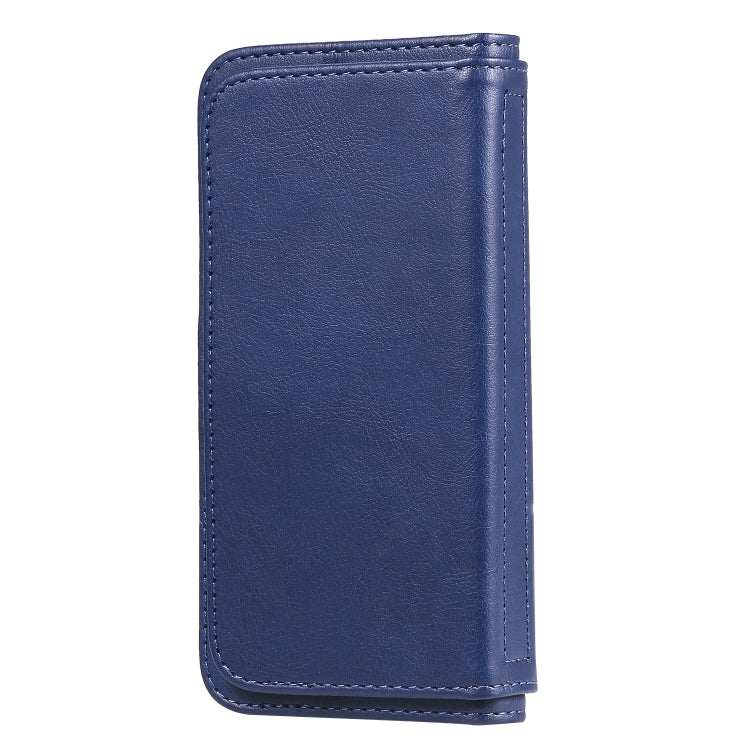 For iPhone 12 mini Multifunctional Magnetic Copper Buckle Horizontal Flip Solid Color Leather Case with 10 Card Slots & Wallet & Holder & Photo Frame