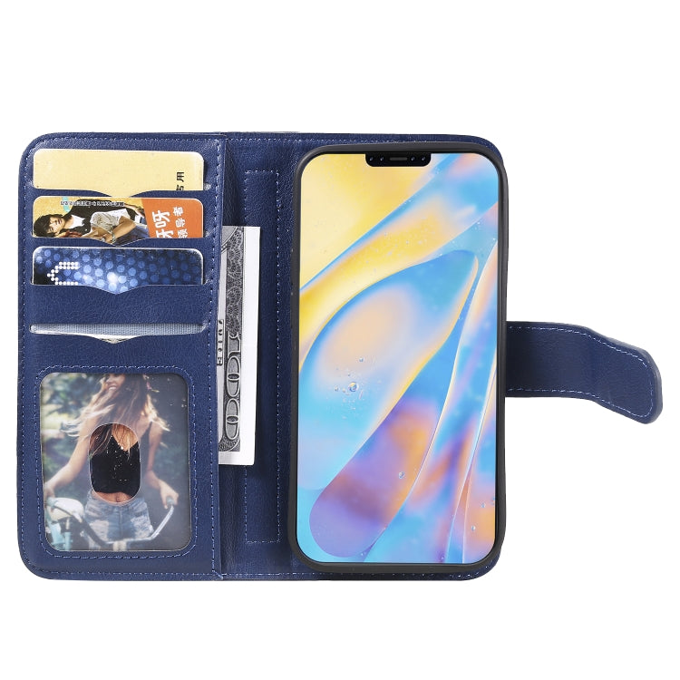 For iPhone 12 mini Multifunctional Magnetic Copper Buckle Horizontal Flip Solid Color Leather Case with 10 Card Slots & Wallet & Holder & Photo Frame