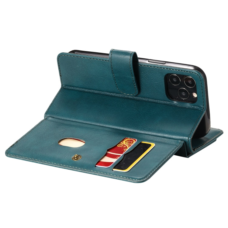 For iPhone 12 / 12 Pro Multifunctional Magnetic Copper Buckle Horizontal Flip Solid Color Leather Case with 10 Card Slots & Wallet & Holder & Photo Frame