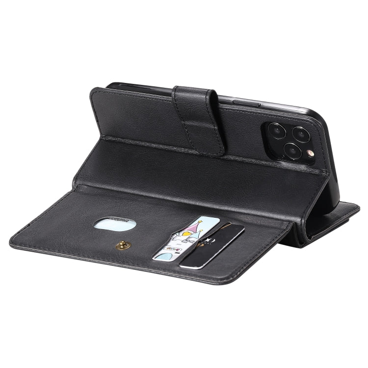 For iPhone 12 / 12 Pro Multifunctional Magnetic Copper Buckle Horizontal Flip Solid Color Leather Case with 10 Card Slots & Wallet & Holder & Photo Frame