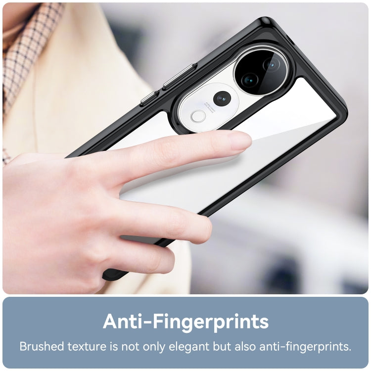 For vivo V40 5G Colorful Series Acrylic Hybrid TPU Phone Case