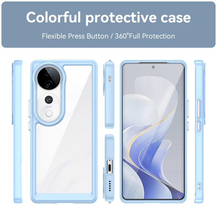 For vivo V40 5G Colorful Series Acrylic Hybrid TPU Phone Case