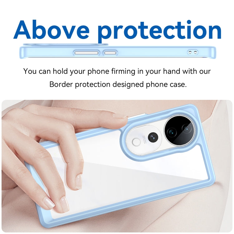 For vivo V40 5G Colorful Series Acrylic Hybrid TPU Phone Case