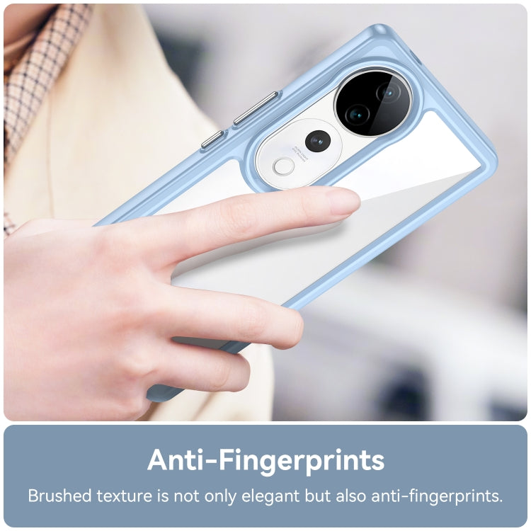 For vivo V40 5G Colorful Series Acrylic Hybrid TPU Phone Case