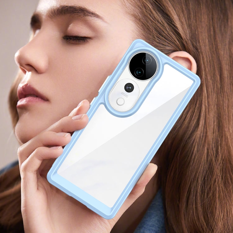 For vivo V40 5G Colorful Series Acrylic Hybrid TPU Phone Case