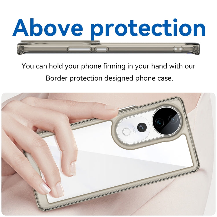 For vivo V40 5G Colorful Series Acrylic Hybrid TPU Phone Case