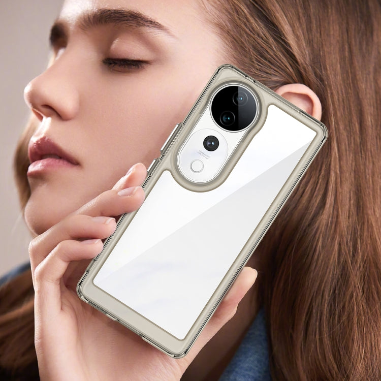 For vivo V40 5G Colorful Series Acrylic Hybrid TPU Phone Case