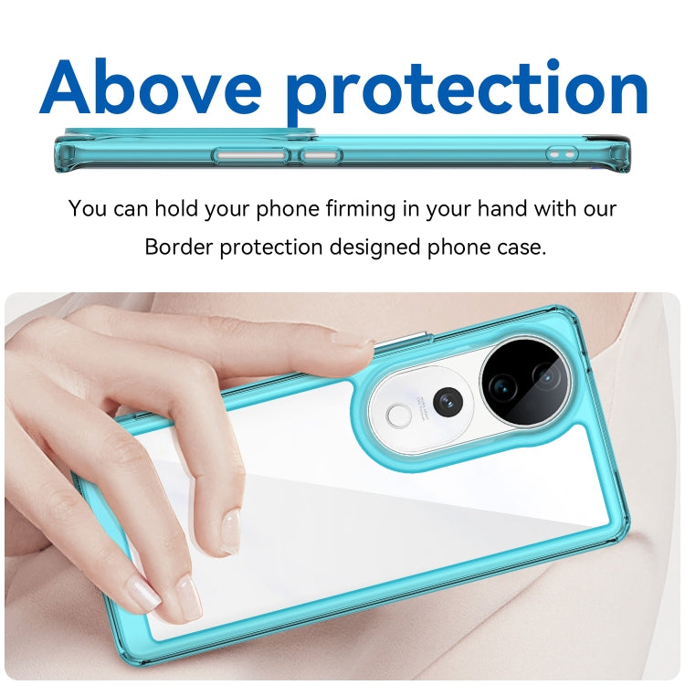 For vivo V40 5G Colorful Series Acrylic Hybrid TPU Phone Case