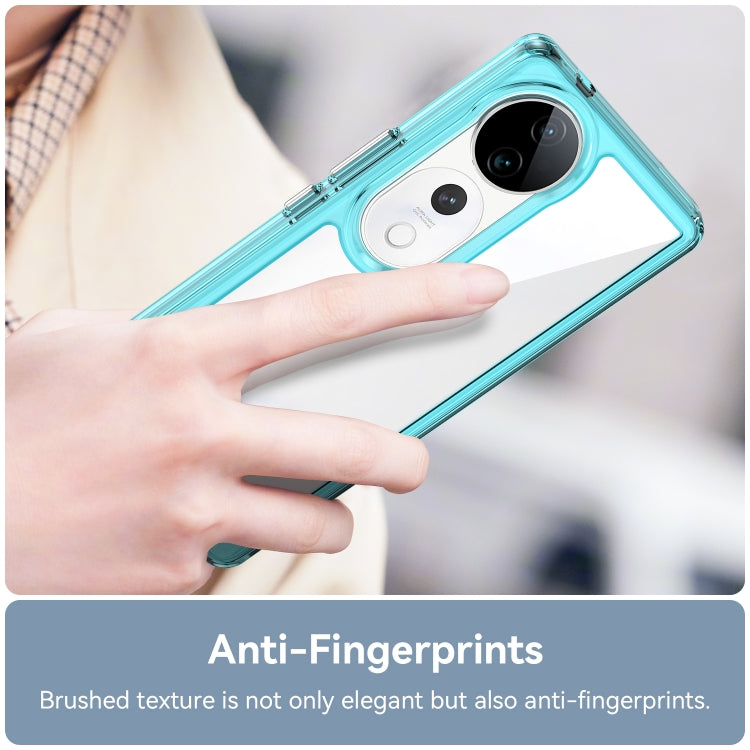 For vivo V40 5G Colorful Series Acrylic Hybrid TPU Phone Case