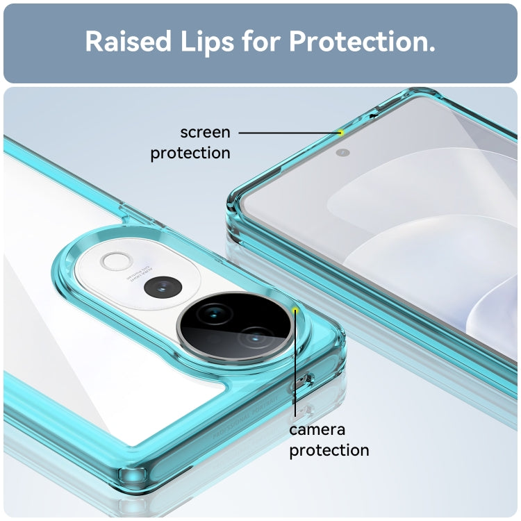 For vivo V40 5G Colorful Series Acrylic Hybrid TPU Phone Case