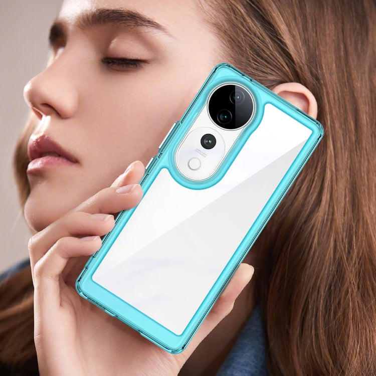 For vivo V40 5G Colorful Series Acrylic Hybrid TPU Phone Case