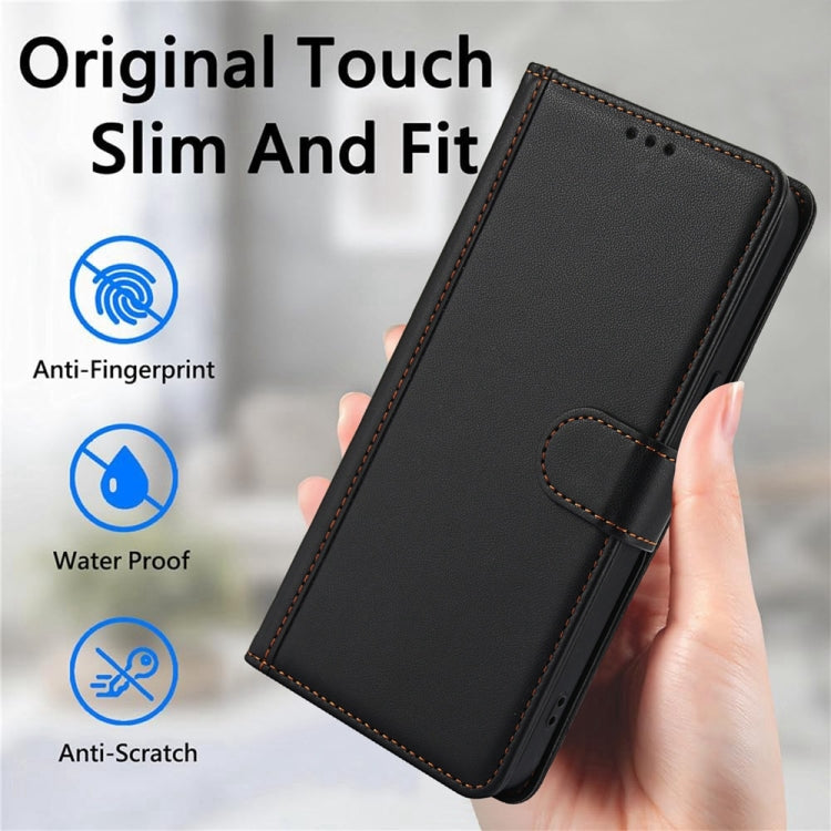 For iPhone 16 Plus Skin Feel Pure Color Card Slots Leather Phone Case with Dual Lanyard
