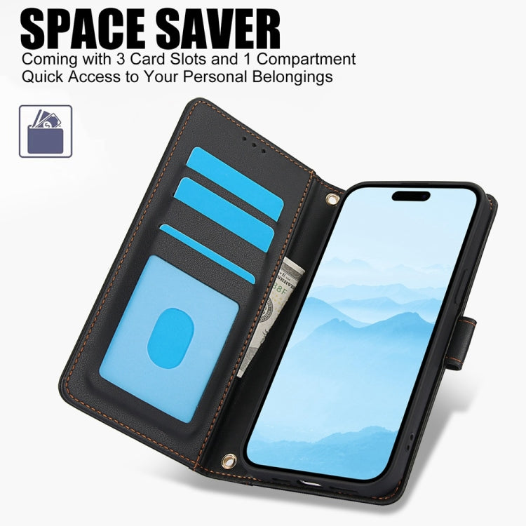 For iPhone 14 Skin Feel Pure Color Card Slots Leather Phone Case with Dual Lanyard
