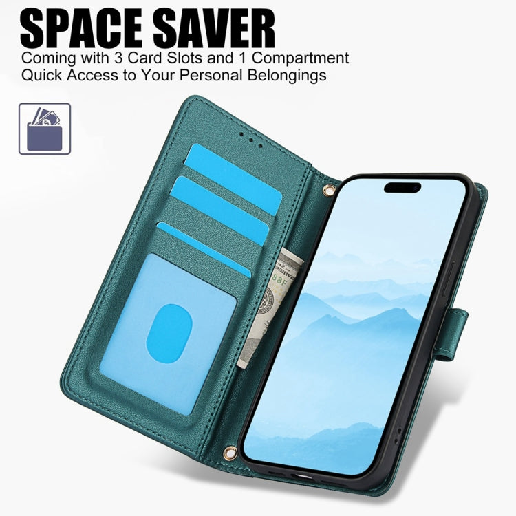 For iPhone 14 Plus Skin Feel Pure Color Card Slots Leather Phone Case with Dual Lanyard
