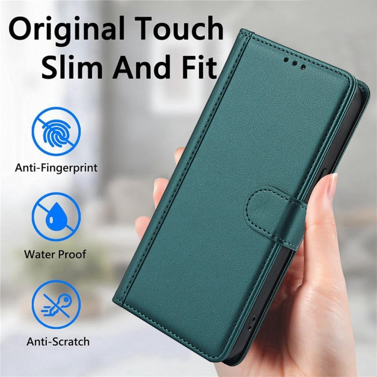 For iPhone 11 Skin Feel Pure Color Card Slots Leather Phone Case with Dual Lanyard