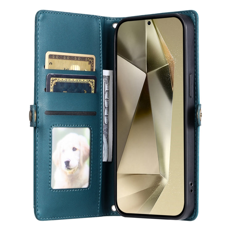 For Samsung Galaxy A15 Wallet Multi-card Slot Leather Phone Case with Lanyard