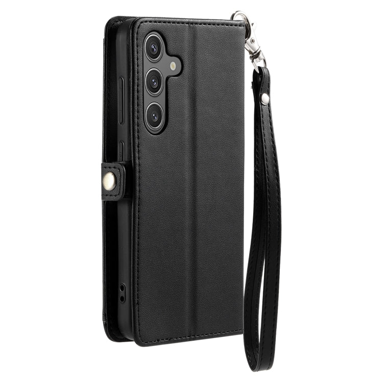 For Samsung Galaxy A24 4G Wallet Multi-card Slot Leather Phone Case with Lanyard
