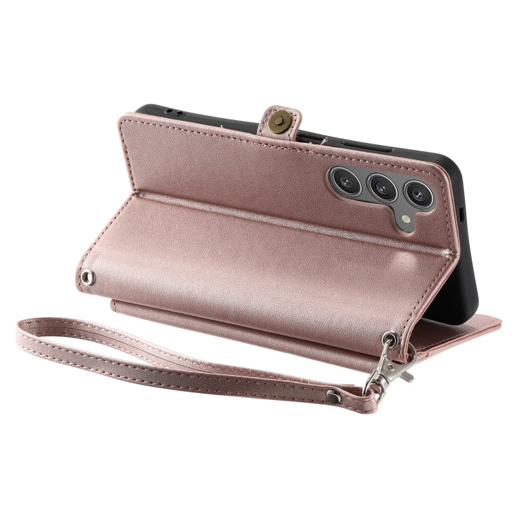 For Samsung Galaxy A34 5G Wallet Multi-card Slot Leather Phone Case with Lanyard