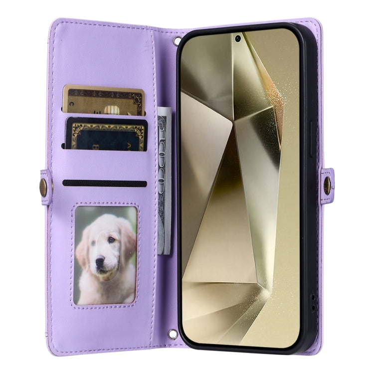 For Samsung Galaxy A35 5G Wallet Multi-card Slot Leather Phone Case with Lanyard